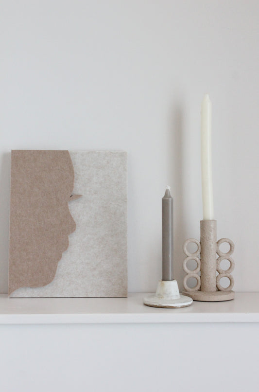 Duurzaam kunstwerk gemaakt van pet vilt ook wel gebruikt als akoestische wanddecoratie website www.studiogein.nl